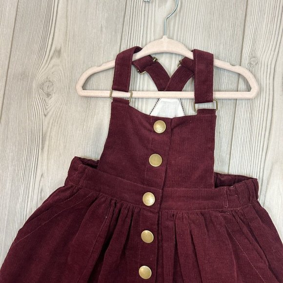 NWT Lacey Lane Size 5 Sadie Dress Corduroy Jumper Girls Button Front - Picture 4 of 9